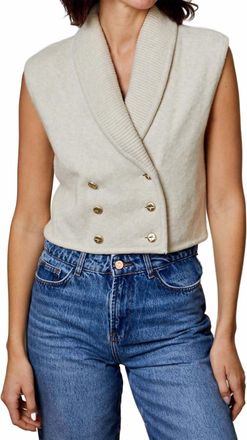 dh New York Sleeveless Sweater Vest In Cream