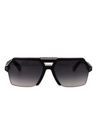 Philipp Plein Eyewear Occhiali da sole Ely esagonali - Nero