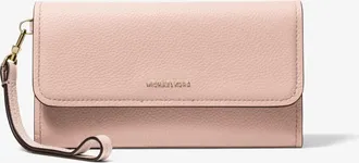 Michael Kors Jet Set Medium Pebbled Leather Smartphone Wristlet