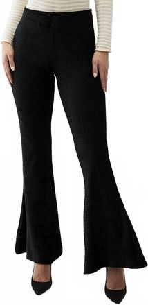 Free People Charming Velvet Flare Pants In Black