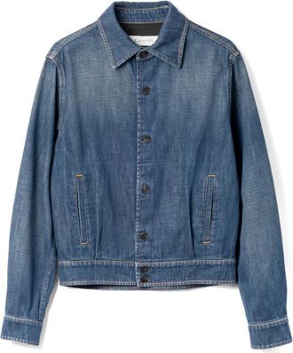 Lanvin Denim Shirts, male, Blue, L, Cotton Woven Shirt Made in Italy