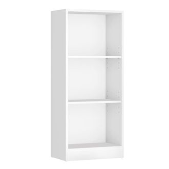 Vasagle Estanter&iacute;a de libros con 3 compartimentos ajustables de color blanco