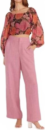 Minkpink Natalie Wide Leg Pants In Blush