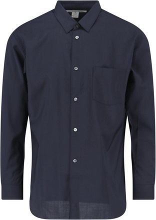 Comme Des Gar&ccedil;ons Classic Wool Shirt - Navy Blue
