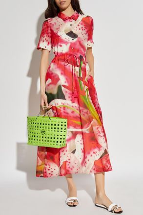 Tory Burch Dress With Print, Womens, Red