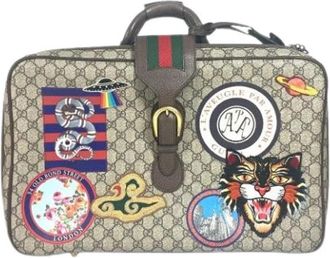 Gucci Pre-owned Vintage Boston Tas - unisex - Vintage Weekendtas - Beige - ONE Size - Vintage