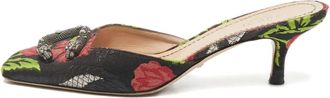 Gucci 60 mm Dionysus muiltjes met bloemenprint - Zwart