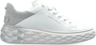 Jimmy Choo London Diamond Maxi leather low-top sneakers - White