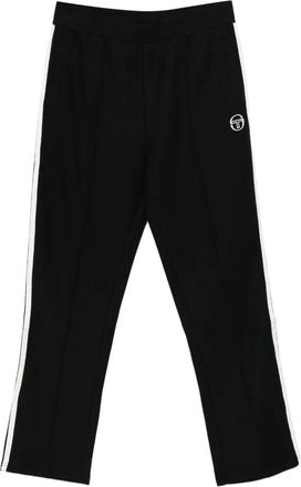 Sergio Tacchini Pantaloni a righe con logo - Nero