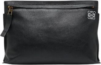 Loewe Pre-owned Clutches, female, Black, Size: ONE SIZE Pre-owned Leather Clutch