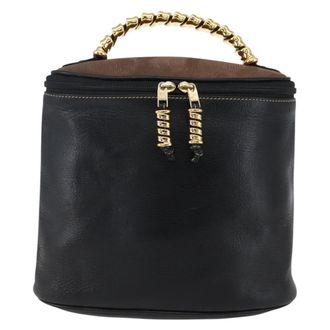 Loewe Vintage Velazquez Top Handle Bag Leather Black Leather Handbag (Pre-Owned)