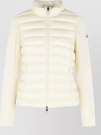 Moncler virgin wool cardigan high neck zip