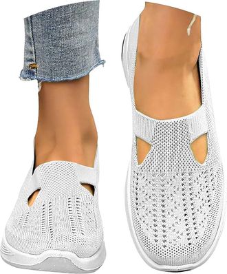 Generic Walking Shoes with Memory Foam Flat Comfort Breathable Lightweight Walking Shoe Casual Indoor Outdoor Orthopedic Mesh Walking Shoes Comfortable Breath