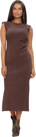 Y.A.S Yaspina SL Lange Jurk - Dames - Casual kleedjes - Bruin - XL - Kleedjes