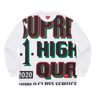 SUPREME World Class L/S Top White Black Green Red SUP-FW20-205