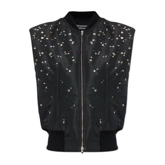 Jil Sander Gilet imbottito con decorazioni cucite - - Jackets - Donna - Nero - L
