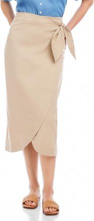 Fifteen Twenty Penelope Wrap Midi Skirt in Stone at Nordstrom, Size Medium