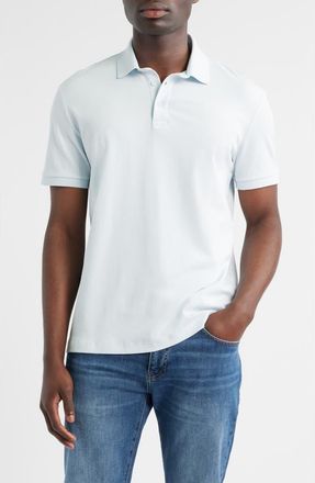 Mavi Regular Fit Cotton Polo in Illusion Blue at Nordstrom, Size Medium