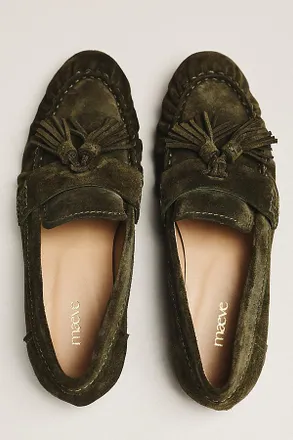 Maeve Tassel Suede Loafers