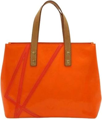 Louis Vuitton Borsa Tote Pre-owned in Pelle Verniciata Vintage - - Pre-owned - Donna - Arancione - ONE SIZE