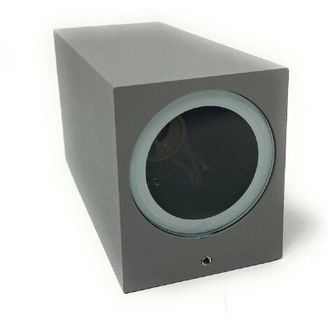 Trade Shop Trade Shop Traesio - Trade Shop - Applique Parete Doppia Emissione Attacco Gu10 Lampada Moderna Es55 Up & Down Ip65 - Grey