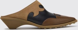 Camper Mules Anita in pelle di vitello liscia con tacco basso svasato