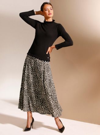 Création L Stehkragenpullover