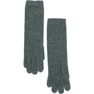 Portolano Cashmere tech gloves in Medium Hth Grey at Nordstrom