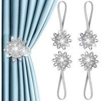 OEM Sujetadores Magn&eacute;ticos Para Cortinas, Clips Magn&eacute;ticos Decorativos Para Cortinas Con Presillas, Sujetadores Con Estampado Floral, Estilo Europeo Y Ame