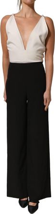 Atos Lombardini Plunging Neck Sleeveless Bodysuit Womens Dress (Pre-Owned)