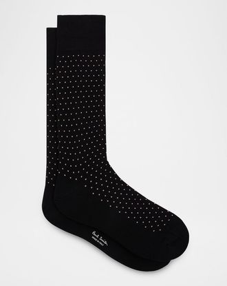 Paul Smith Mens Mini Polka Dot Crew Socks
