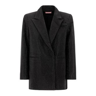 Twentyfourhaitch Uliane Blazer - Dames - Jassen - Zwart - Maat: XS Satijn