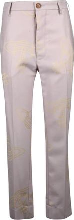 Vivienne Westwood Broeken, Dames, Beige, S, Wol, Cruise Broeken