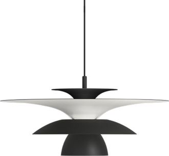 Belid Picasso Plaf&oacute;n Colgante Domo 50cm Plano Negro 1x G9