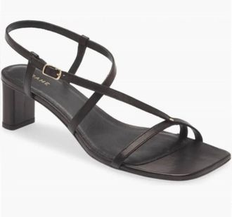 Frame Denim Womens Le Braxton Strappy Sandal In Black