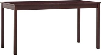 vidaXL Dining Table Dark Brown 140x70x73 cm Pinewood Vidaxl