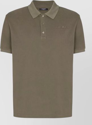 Balmain straight fit polo shirt short sleeves