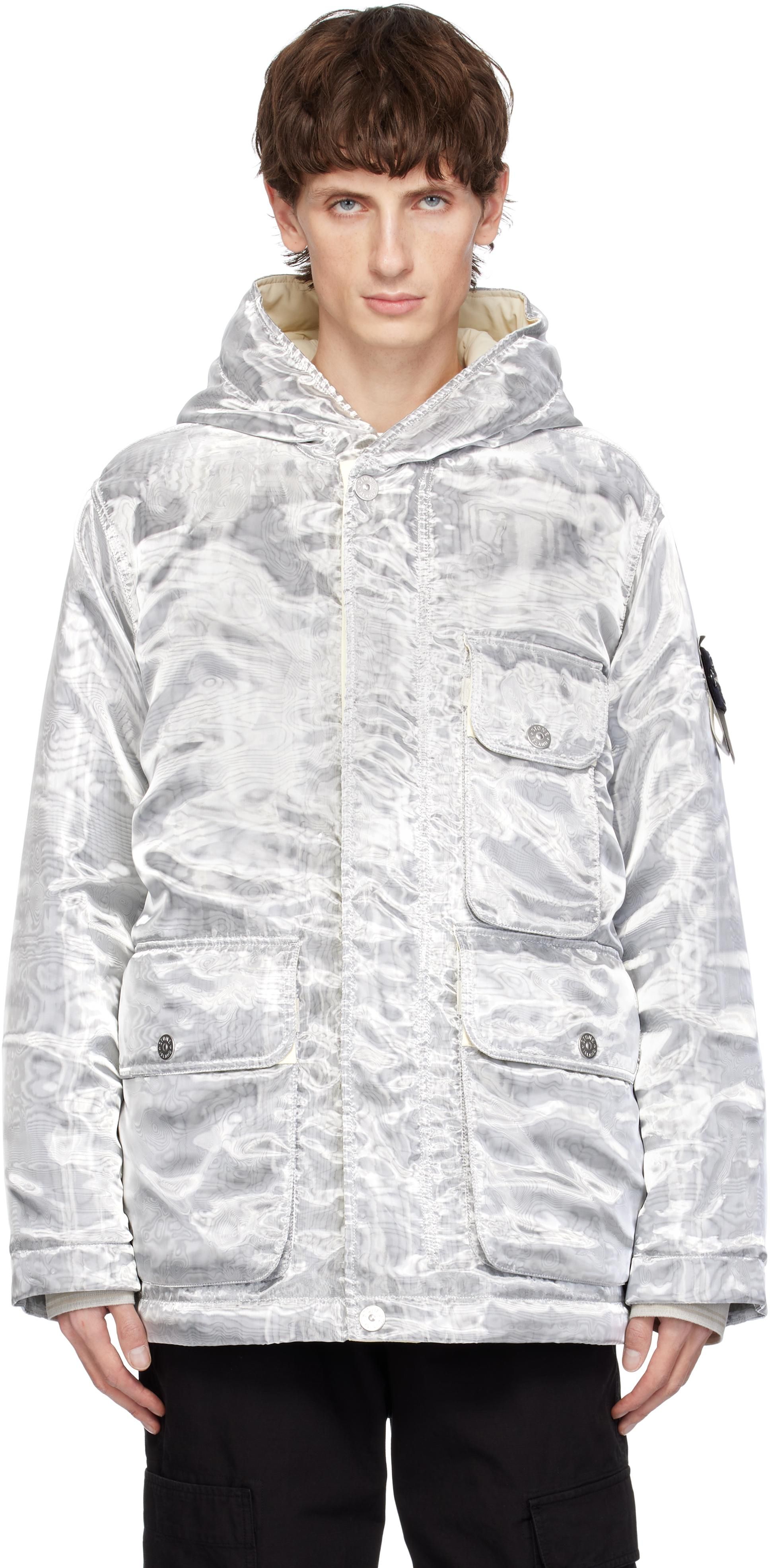 Grey stone island jacket deals