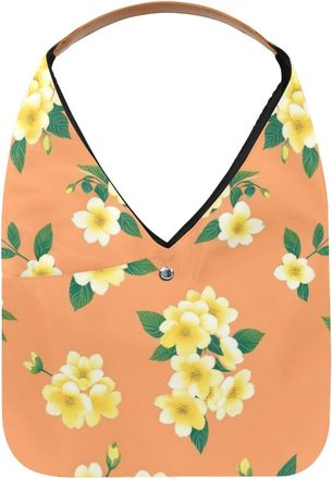 Generic Colorful Flowers Reusable Lightweight Grocery Bags - Foldable Into Compact Pouch, Washable & Sturdy, Multipurpose for Shopping and Travel