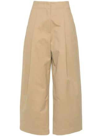 STUDIO NICHOLSON Dordoni Deep Pleat Volume Ankle Crop Trousers