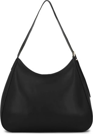 Kazar Elegante zwarte leren handtas met trapeziumvorm - Dames - Schoudertassen - Zwart - ONE Size - Leer - Tassen