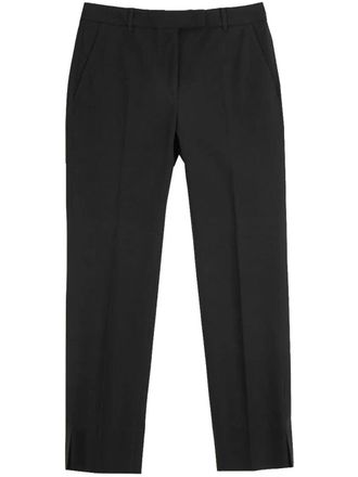 Incotex Black Tailored Straight-Leg Cotton Pants