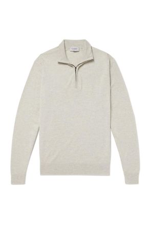 John Smedley Tapton Slim-Fit Merino Wool Half-Zip Sweater