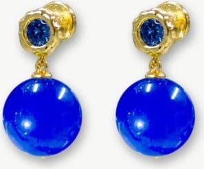 Classicharms Tia Royal Blue Chalcedony Drop Earrings at Nordstrom