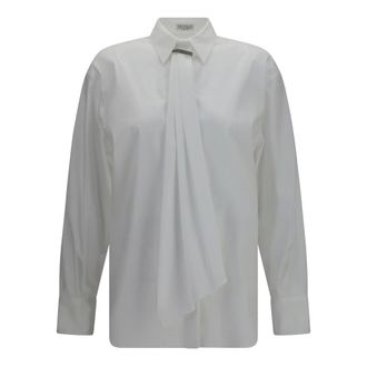 Brunello Cucinelli Camicia con Monili - - Blouses & Shirts - Donna - Bianco - S
