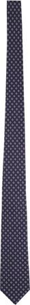 Tagliatore Navy Blue Silk Geometric Tie