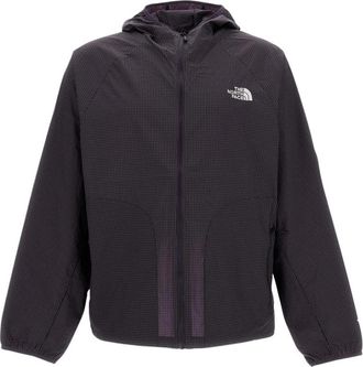 The North Face Geruite Windjack met Capuchon - Heren - Windbreakers - Paars - S - Fitness