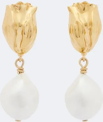 Chlo&eacute; Chlo&eacute; Orecchini in ottone con perle bijoux