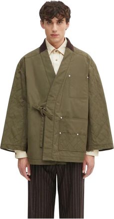 Kenzo Weave Kimono Jas - Heren - Zomerjassen - Groen - L - Katoen - Jassen