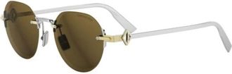 Dior Accessoires, unisex, Grijs, ONE Size, Diamanten zonnebril voor stijlvolle outfits